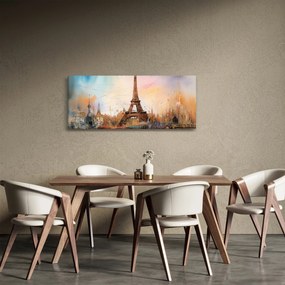 Tablou - Pictură a Turnului Eiffel (120x50 cm)