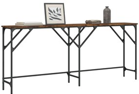 vidaXL Măsuță consolă, stejar fumuriu, 180x29x75 cm, lemn prelucrat