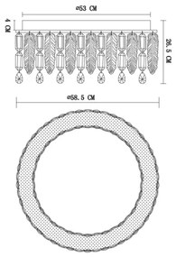 Globo 67176-58D - Plafonieră LED KLUNKA, 58W/230V, 2700–6000K, diametru 58,5 cm + telecomandă