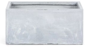 SOLIDFLOR, gri, ghiveci de flori, recipient pentru flori, 79,5X38X38 cm, beton fibră