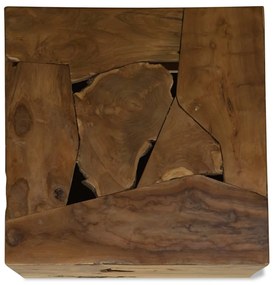 Masuta de cafea, 50 x 50 x 35 cm, lemn de tec natural, maro