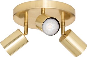 Lămpi de tavan VICO, abajururi metalice, 3 puncte, aurii