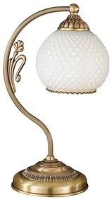 Veioza, lampa de masa clasic design italian din alama, sticla 8400 RA-P. 8400 P