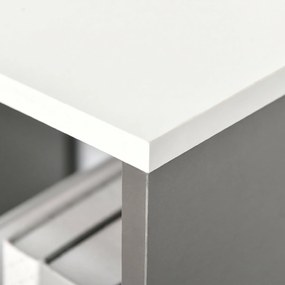 HOMCOM Bibliotecă Mobilă cu 8 Rafturi pentru Sufragerie și Dormitor, 100x24x124 cm, Gri Închis | Aosom Romania