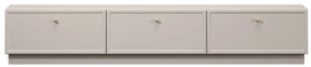 Dulap TV Lorini 200 cm cu sertare - cașmir / mânere aurii
