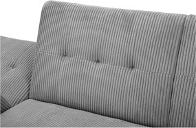 Colțar gri deschis extensibil cu tapițerie din catifea reiată Hartford – Støraa