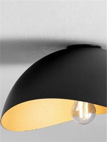 Lustra aplicata design decorativ OPSI negru/auriu D-30cm