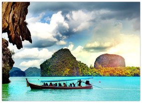 Tablou pe sticlă - Golful Phang Nga (70x50 cm)