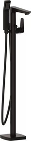 Baterie cada - dus freestanding Inter Ceramic finisaj negru mat cu set de dus
