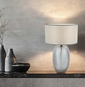 Lampă de masă JENIFER 1xE27/40W/230V gri/fumuriu