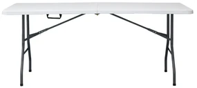 Autronic Masă de grădină, metal, plastic, alb,AZ-K 1002 WT