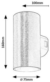 Aplica LED iluminat exterior ambiental, Protectie IP65 Urfa II negru