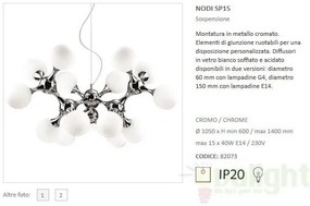Lustra, Pendul modern NODI SP15 BIANCO 082073