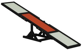 PawHut Agilitate sport pentru câini balansoar echipament antrenament câine lemn brad prelucrat cu ulei fetru bituminat antiderapant gri negru | Aosom Romania