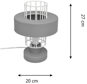 Lampă de masă VOLTA 1xE27/15W/230V gri
