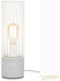 Veioza design modern cu baza din ciment, Memphis alb MEMPHIS/T/W