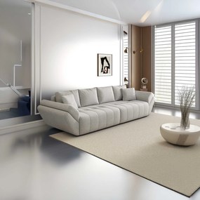 Canapea extensibilă dumonde cu ladă de depozitare si sezut confortabil din spuma high-density, Berlin Euphoria Dove 300x100 cm