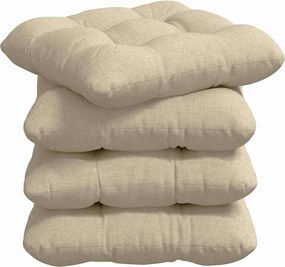 vidaXL Perne de Șezut 4 pcs Crem 45 x 45 x 12 cm țesătură