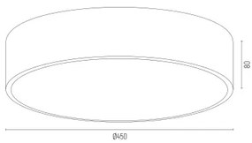 Plafoniera design modern AMORE alb, diametru 45cm