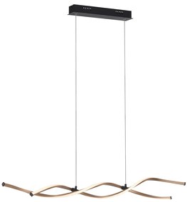 Lampă suspendată de design aurie cu LED reglabil - Zina