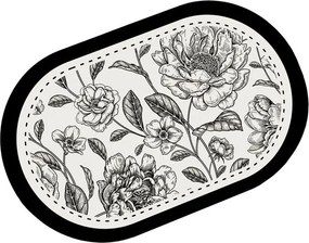 Covoraș de baie alb-negru 60x100 cm Rasse – Foutastic