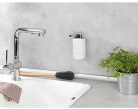 Dozator de săpun alb autoadeziv din ceramică 0,25 l Woya - Wenko