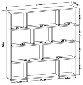 Biblioteca Hodni White and Oak