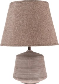 Veioză bej-maro deschis cu abajur textil (înălțime 33 cm) – Dakls