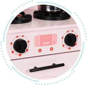 Bucatarie din lemn pentru copii cu cuptor, plita, microunde si accesorii