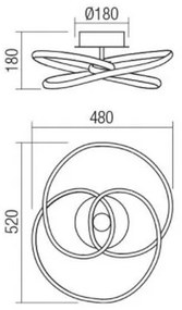 Plafonieră LED dimabilă Redo 01-2189 SINTRA LED/40W/230V