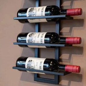 Raft de perete/suport vinuri, Wine Stand Homs,50x30x10 cm,metal