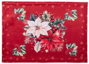 Set de 4 șervete și traversă de masă RED POINSETTIA