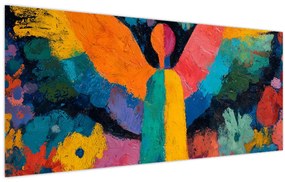Tablou - Înger abstract cu flori (120x50 cm)