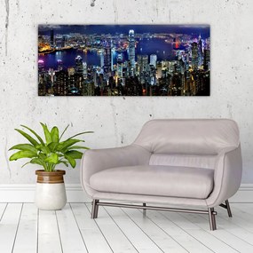 Tablou orașului nocturn (120x50 cm), în 40 de alte dimensiuni noi