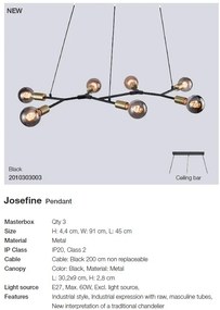 Lustra design minimalist cu 7 surse de lumina Josefine 2010303003 NL