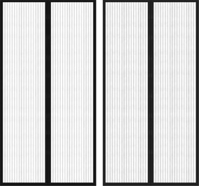 vidaXL Perdea anti insecte cu benzi scai, 210 x 100 cm, 2 buc, negru