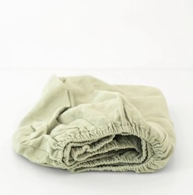Cearșaf din in pentru copii Linen Tales Nature, 60 x 120 cm, verde