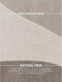 Covor bej țesut manual rotund din lână ø 160 cm Hackney Clarissa – Ted Baker