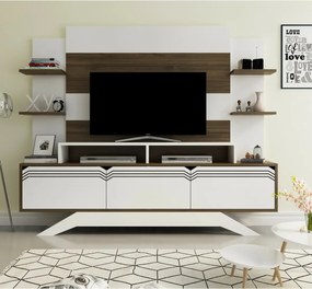 Perete TV Delpi Walnut and White