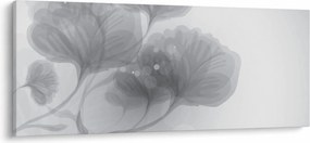 Tablou - Flori în nuanțe gri (120x50 cm)