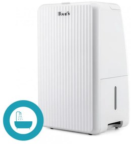 Dezumidificator Woods MRD10G, 102 m³/h, Pana la 40 m², Pentru bai, 10l/24h, Timer, Debit reglabil, Hidrostat, Alb