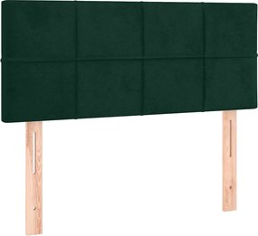 vidaXL Tăblie de pat, verde închis, 90x5x78/88 cm, catifea