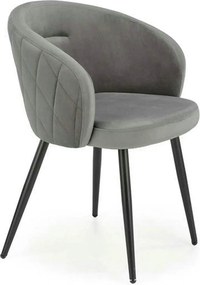Scaun K430, gri, stofa/metal, 61x54x77 cm