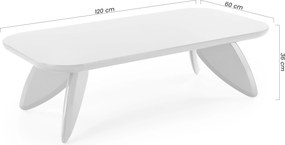 Măsuță de cafea dreptunghiulară Lumis 120 cm - burgund
