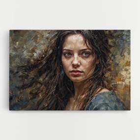 Tablou Canvas, 90x140cm, Dormitor si Living, Femei, Porterete, Darkhaired Woman Portrait