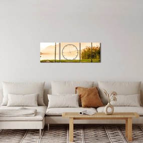 Tablou - balansoar în natură (cu ceas) (90x30 cm)