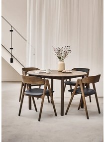 Masă de dining maro rotundă extensibilă din lemn de stejar ø 120 cm Noor – Hammel Furniture