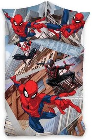 Lenjerie de pat din bumbac pentru copii Carbotex Spider-Man Spider Force, 140 x 200 cm, 70 x 90 cm