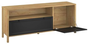 Masă TV Bruselas (stejar craft auriu + negru) . 1116786