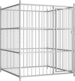vidaXL Padoc pentru câini de exterior, 150x150x185 cm